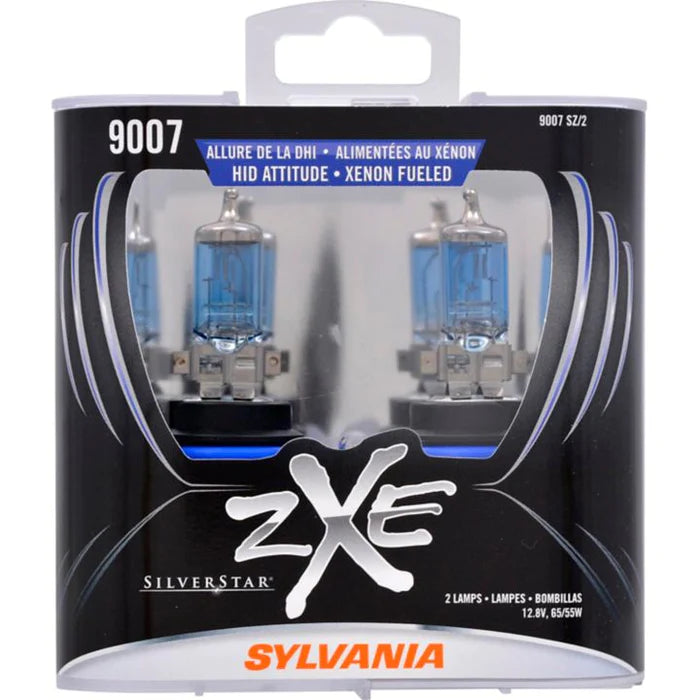 SYLVANIA 9007 SilverStar zXe High Performance Halogen Headlight Bulb - 2-PK