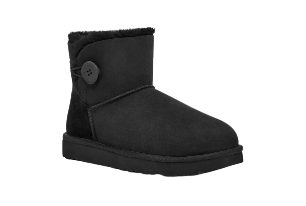 UGG Mini Bailey Button II Boot Black Size 8