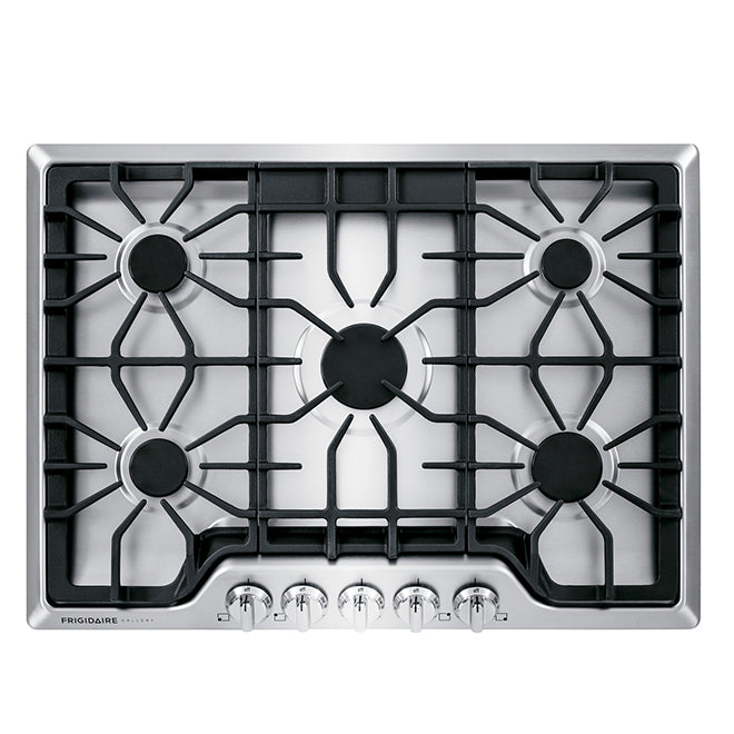 Frigidaire Gallery Gas Cooktop with 5 Burners - 30-in - Stainless Steel (FGGC3047QS)