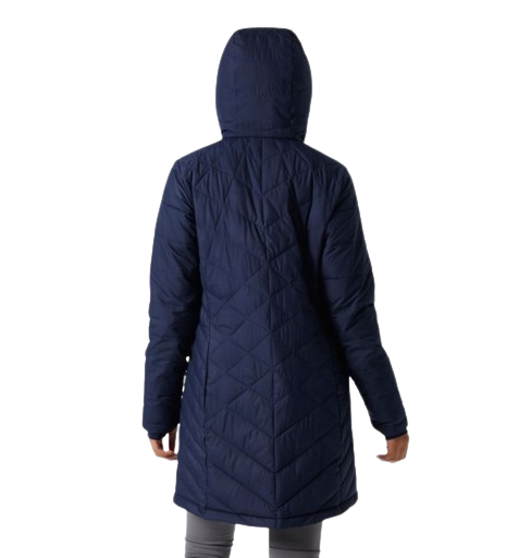 Columbia Plus Size Heavenly Long Hooded Jacket Dark Nocturnal Size 3XL