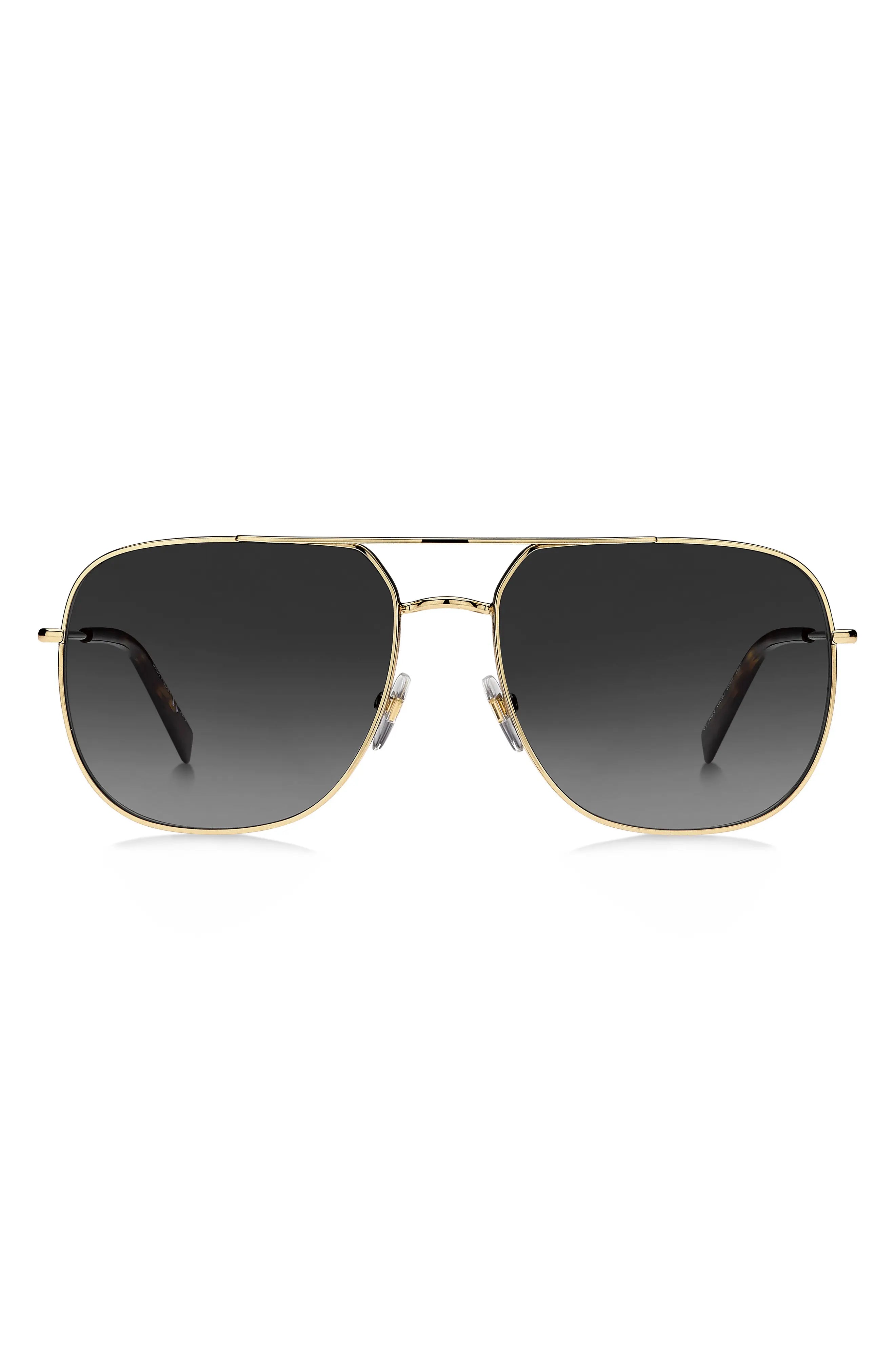 Givenchy 7128/S Unisex Aviator Sunglasses - Black/Brown