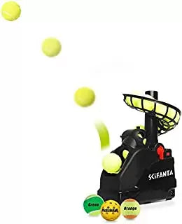 SCIFANTA Portable Tennis Ball Tosser(3.7lb) for Self-Play|Ball Launcher Beginners/Kids/Coaches/Home-Court|Accurate&Efficient Feed Buddy for All-Levels/Ages|AC&Battery Powered