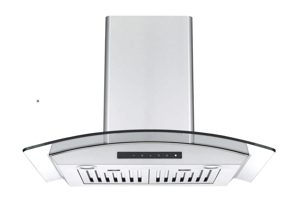 Ancona AN1507 30" Stainless Steel Wall Mount Glass Range Hood