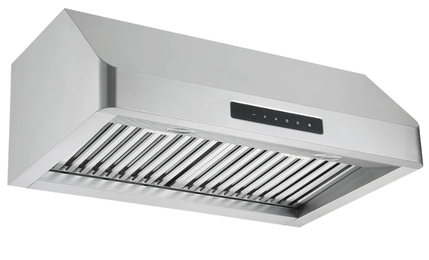 Ancona AN-1255 30 in. Pro Series Turbo Stainless Steel Under Cabinet Range Hood Includes Duct Transition unit