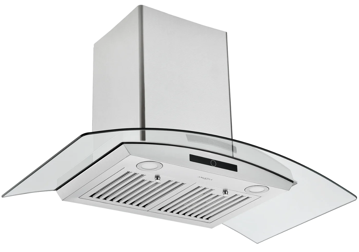 Ancona AN-1536 36 in. Stainless Steel Wall-Mounted Glass Canopy Range Hood