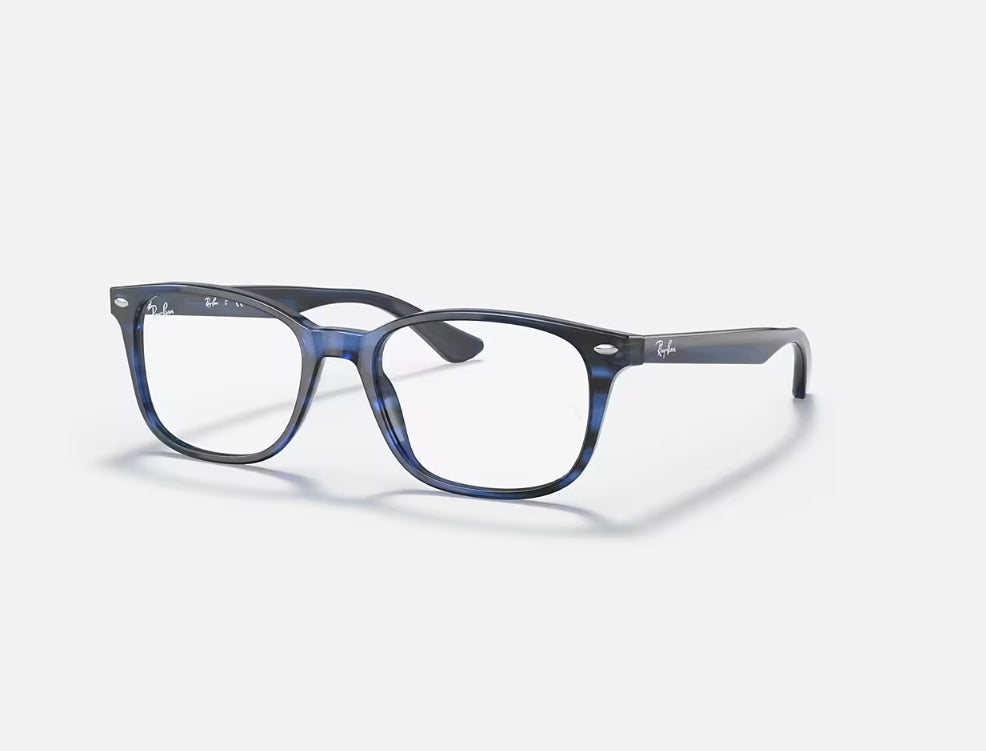 Ray-Ban RX5375 Eyeglasses with Striped Blue Frame