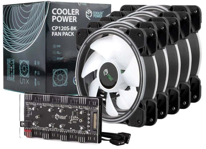Cooler Power - Pack of 4 Fans (CP120S-BK)