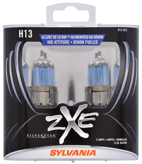 SYLVANIA H13 SilverStar zXe High Performance Halogen Headlight Bulb-2 PK