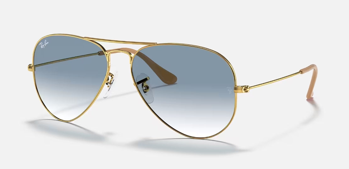 Ray Ban RB3025 AVIATOR GRADIENT Sunglasses - Polished Gold