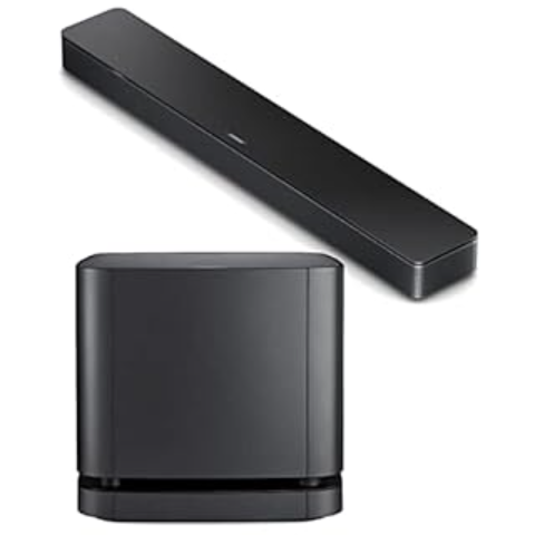 Bose Smart Soundbar 300 with Bass Module 500 for Soundbar, Black