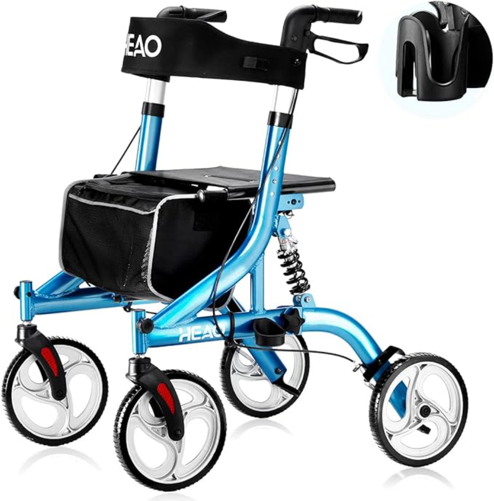 HEAO Rollator Walker with Seat for Seniors