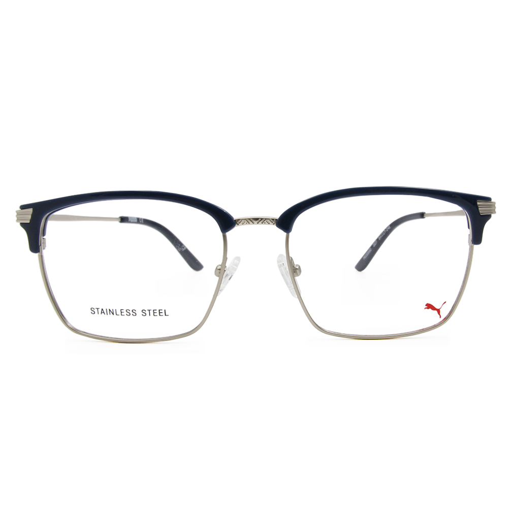 Puma PE0089O-007 Blue/Silver Eyeglass Frames