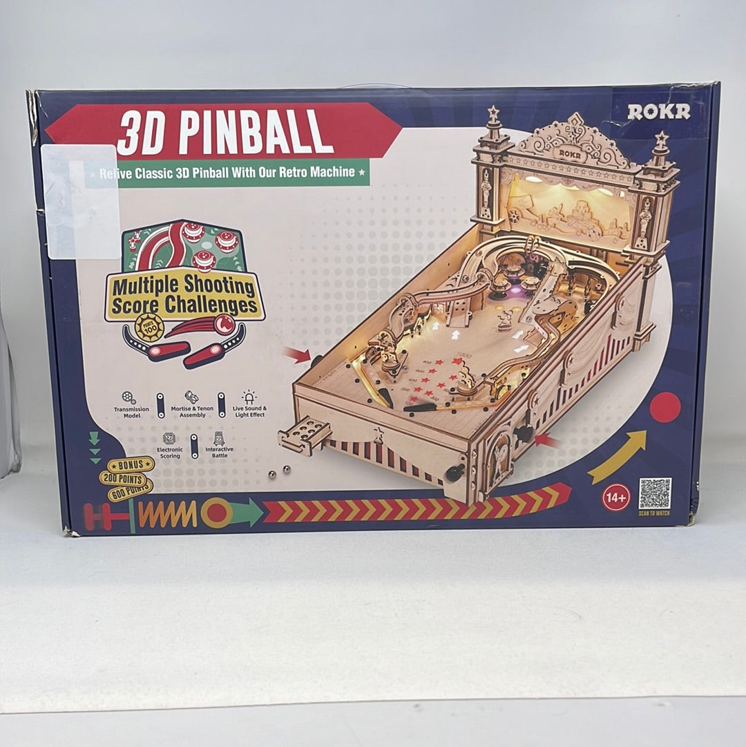 REG01 3D Pinball Machine | ROKR EG01 3D Wooden Puzzle Kit