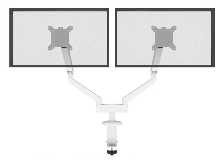 Bestar - Universel Dual Monitor Arm with Pistons in White