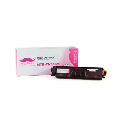 Brother TN336M High Yield Compatible Magenta Toner Cartridge - Moustache