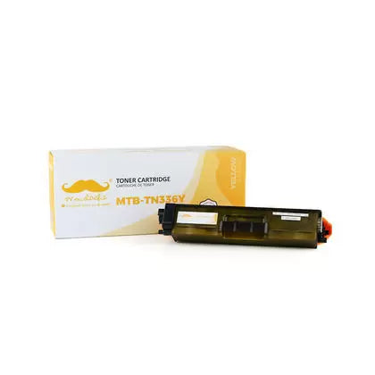 Brother TN336Y Compatible Yellow Toner Cartridge High Yield - Moustache