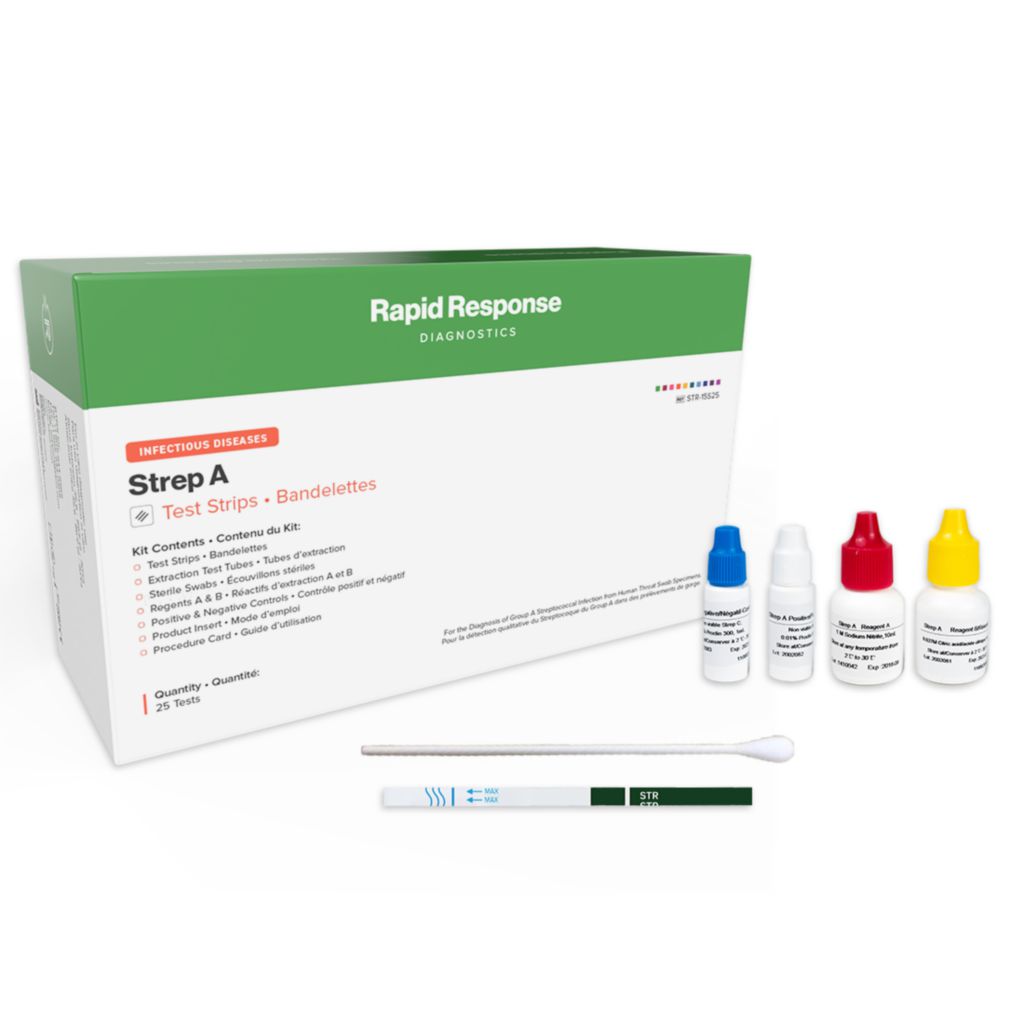Rapid Response Infectious Diseases Strep A STR-15S25 (25 test strips)  - opened box