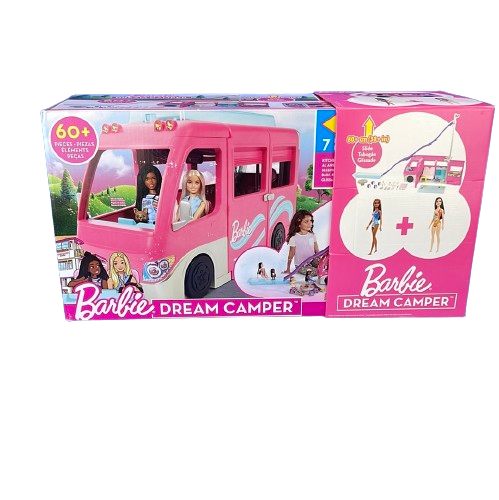 Barbie Camper, Doll Playset With 60 Accessories