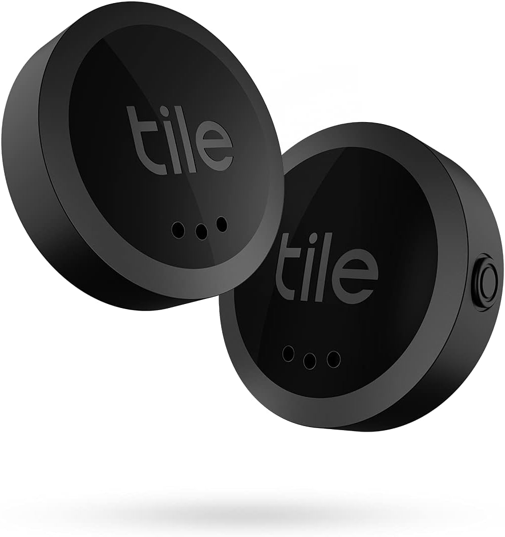 Tile Sticker 2-Pack Small Bluetooth Tracker, Remote Finder and Item Locator 
