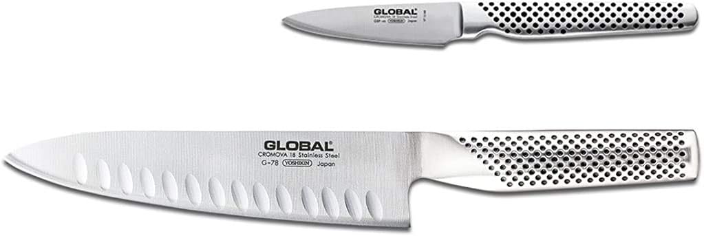 Global G-8024 2 Piece Knife Set - Stainless Steel
