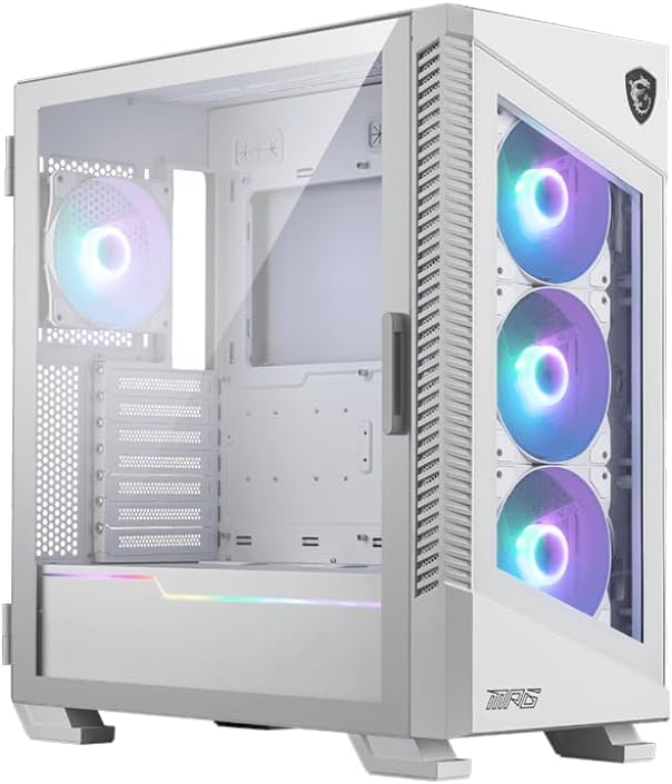 MSI MPG Velox 100R White - Mid-Tower Gaming PC Case