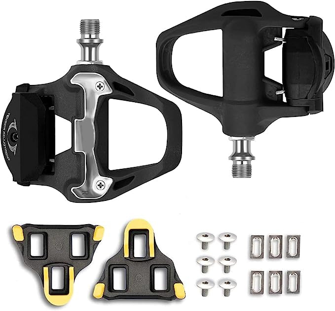 Bike Pedals Lightweight Clipless Bicycle Pedals with Cleats Set