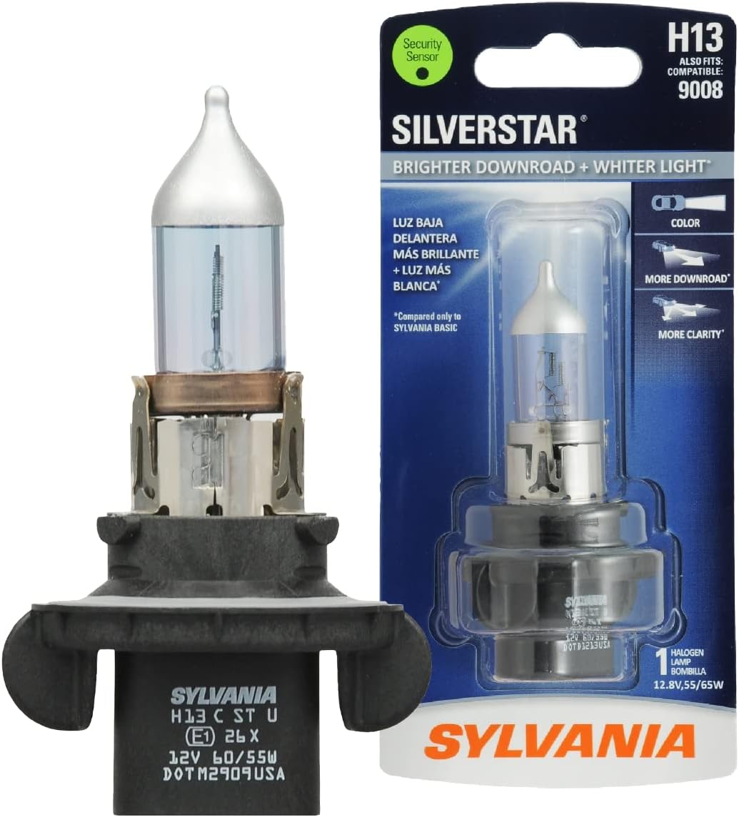 SYLVANIA - H13 SilverStar - High Performance Halogen Headlight Bulb, (Contains 1 Bulb)