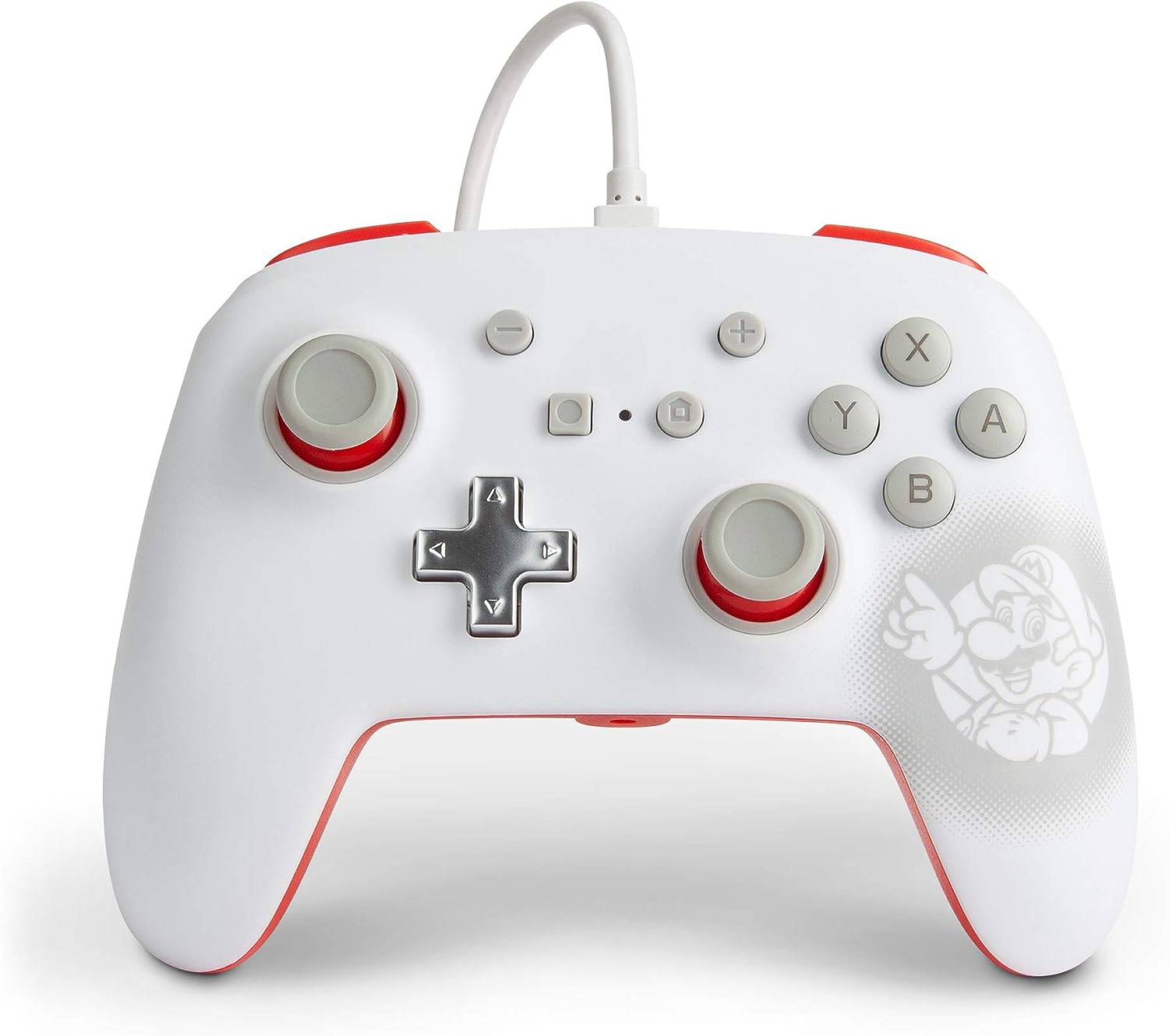 PowerA Mario Enhanced Wired Controller for Nintendo Switch - Red/White