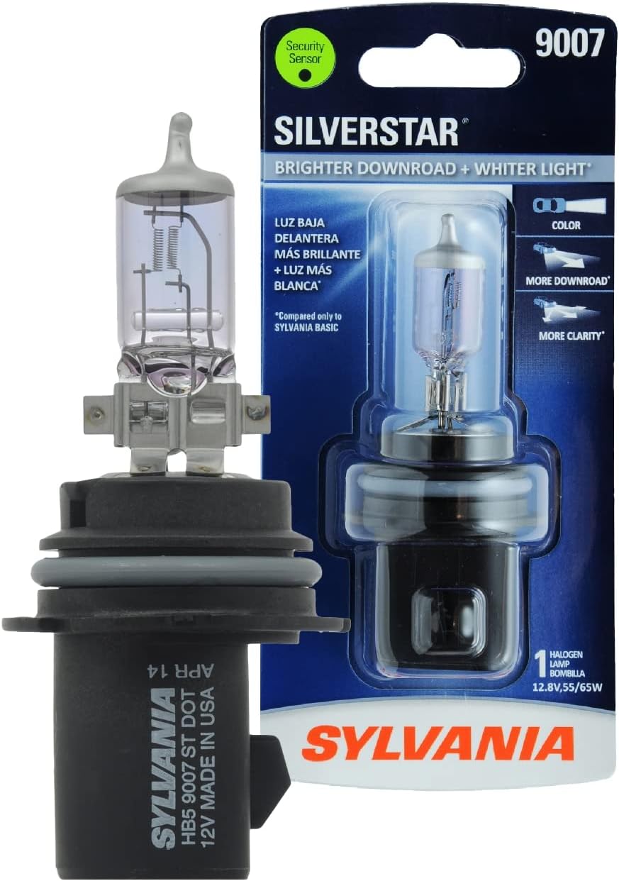SYLVANIA - 9007 SilverStar - High Performance Halogen Headlight Bulb, (Contains 1 Bulb)