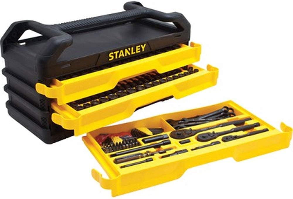 Stanley Professional Grade Black Chrome Socket Set, 203-pc SAE/Metric