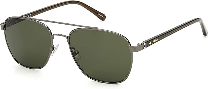 FOSSIL FOS 3111/G/S KJ1/QT Men's Sunglasses - Dark Ruthenium/Green