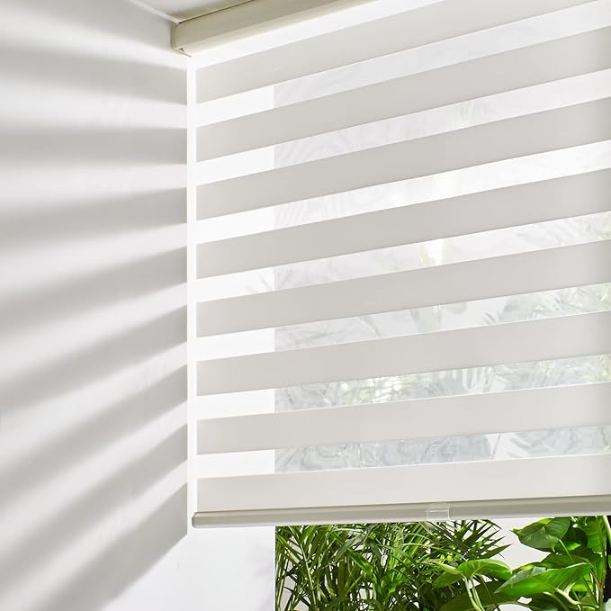 Cordless Zebra Blinds for Windows Free-Stop Roller Windows Shades