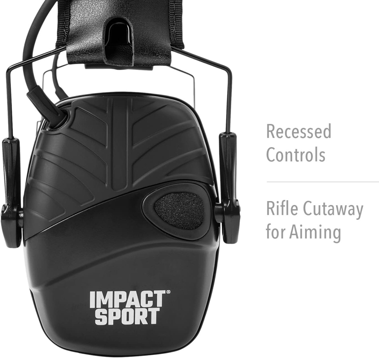 Howard Leight Impact Sport Sound Amplification Electronic Shooting Earmuff - Black
