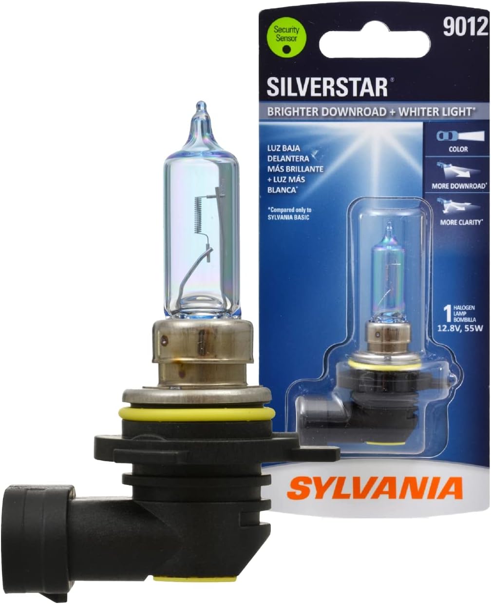 SYLVANIA - 9012 SilverStar - High Performance Halogen Headlight Bulb, (Contains 1 Bulb)