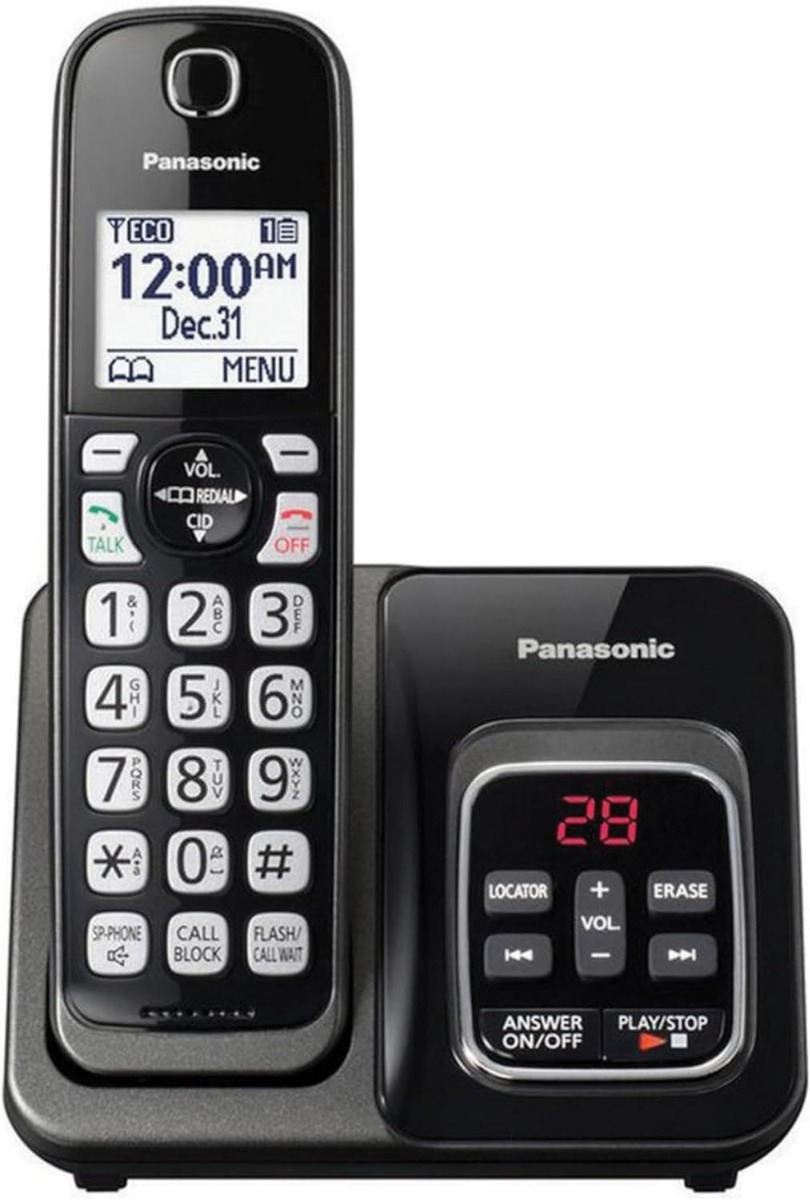 PANASONIC KX-TGD530M Expandable Cordless Phone with Call Block and Answering Machine - 1 Handset 