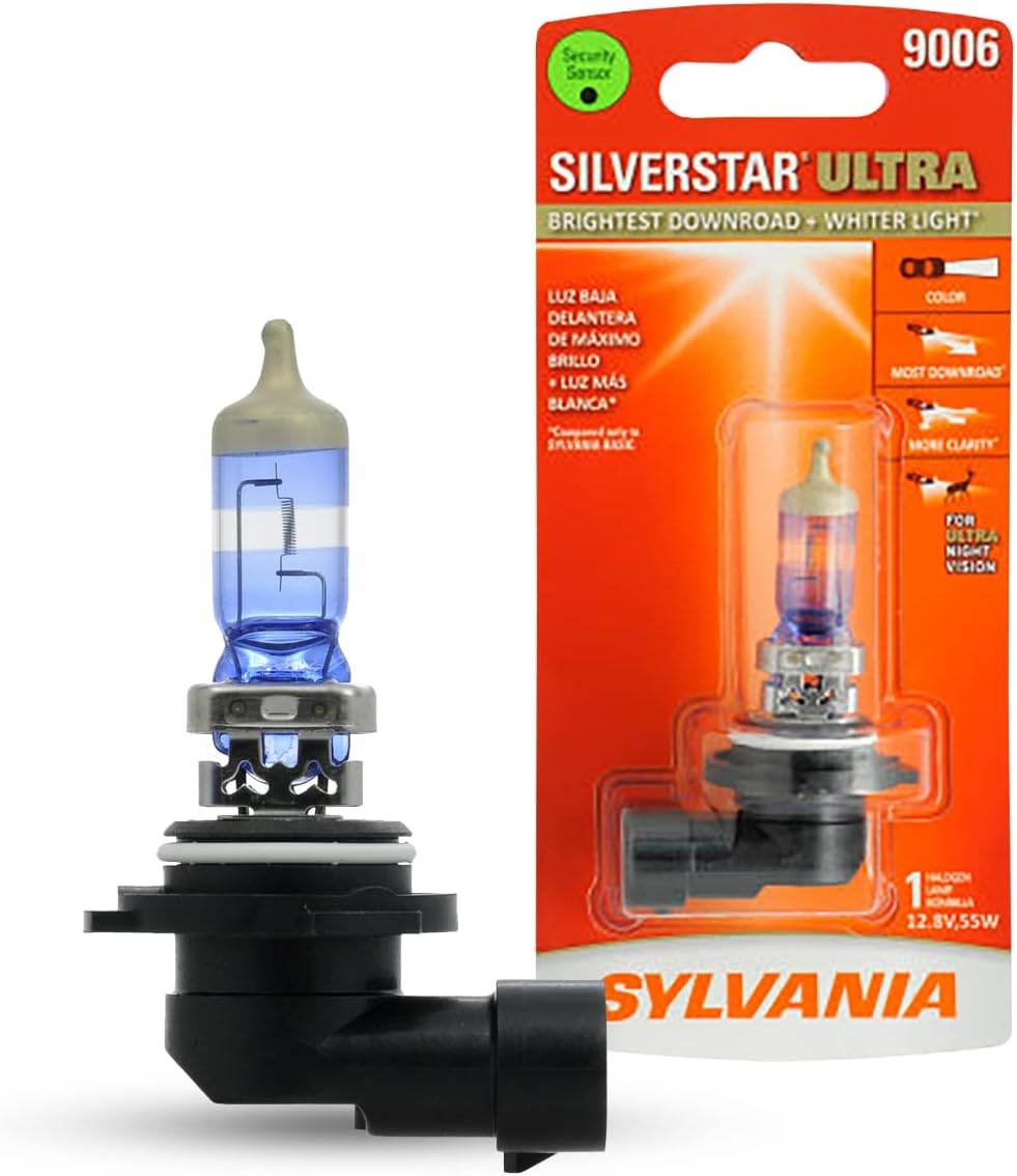 SYLVANIA 9006 SilverStar Ultra High Performance Halogen Headlight Bulb, (Contains 1 Bulb)