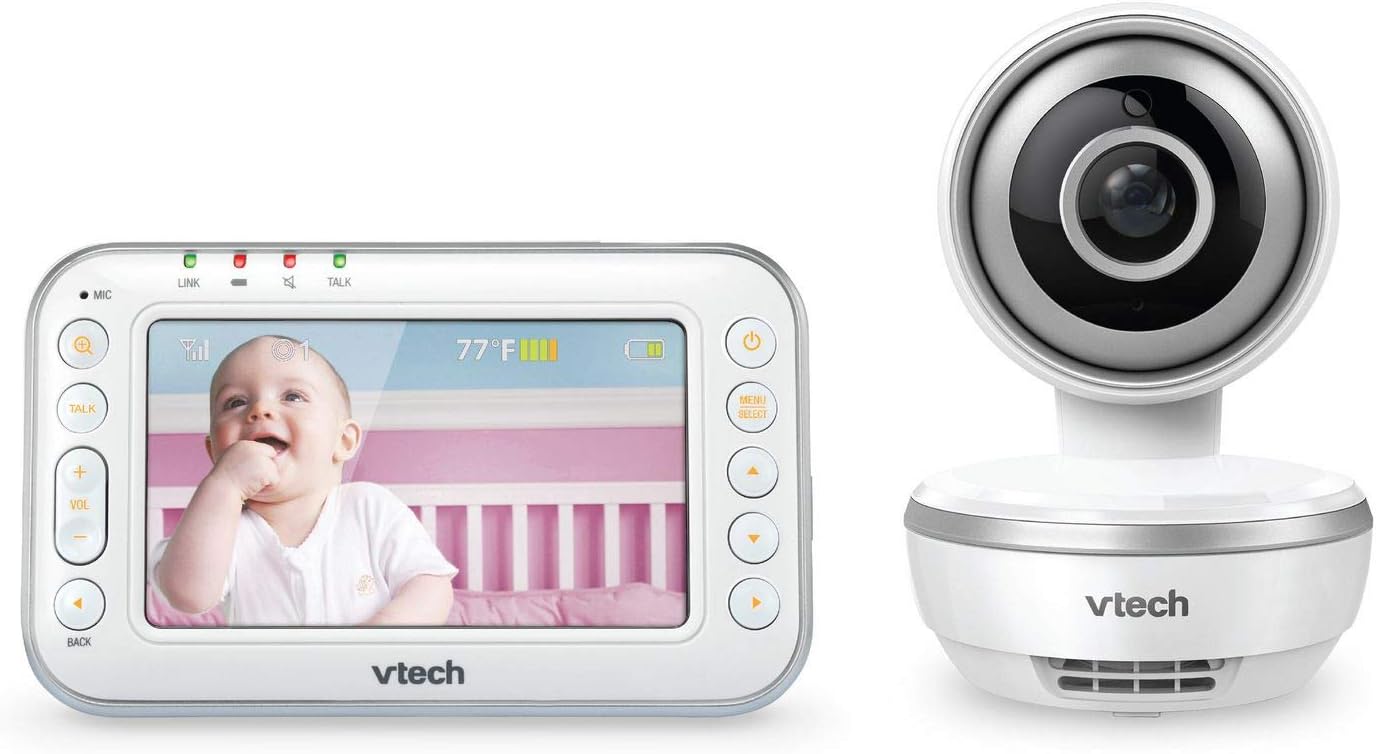 Vtech VM4261 4.3" Digital Video Baby Monitor with Pan & Tilt Camera, Wide-Angle Lens and Standard Lens 