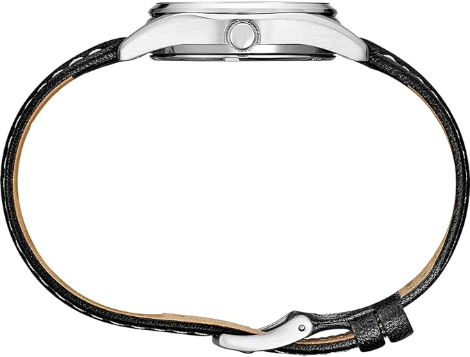Seiko Analog Wristwatch with Leather Strap Black (SUR455P1F)
