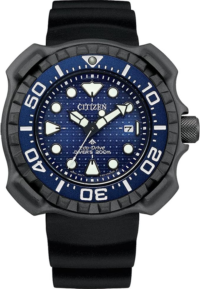 Men's Limited Edition Citizen Eco-Drive Promaster Diver Super Titanium Black Strap Watch (Model: BN0225-04L) - used