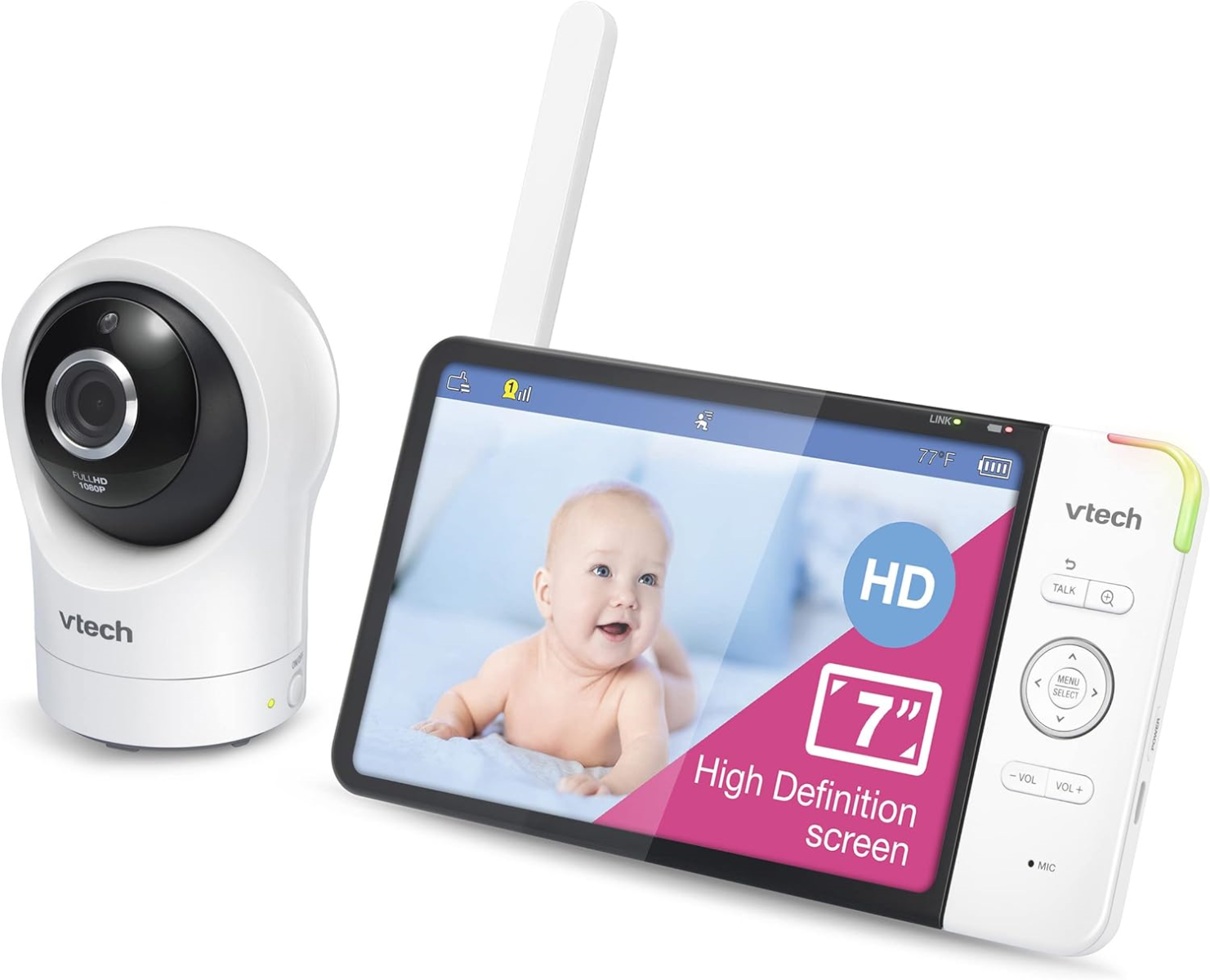 VTech VM351 5” Video Baby Monitor with Wide-Angle Lens and Optical Lens 