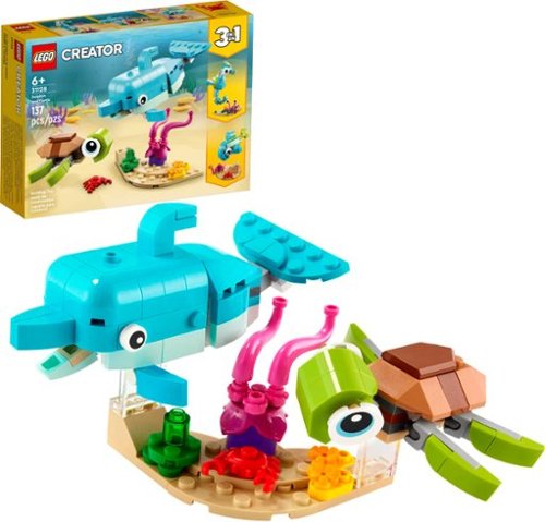 LEGO Creator 3 in 1 Dolphin & Turtle Sea Animals Toy Set (31128)