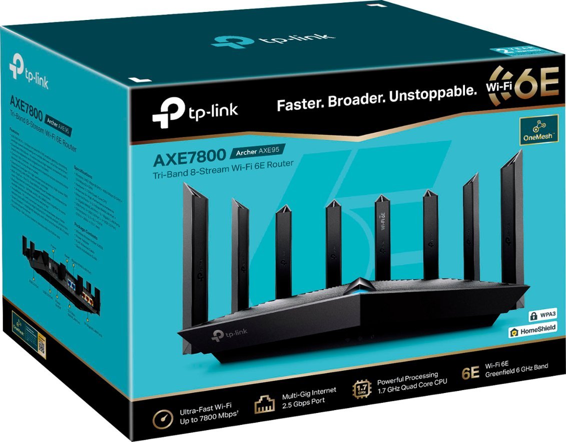 TP-Link - Archer AXE7800 Tri-Band Wi-Fi 6E Router