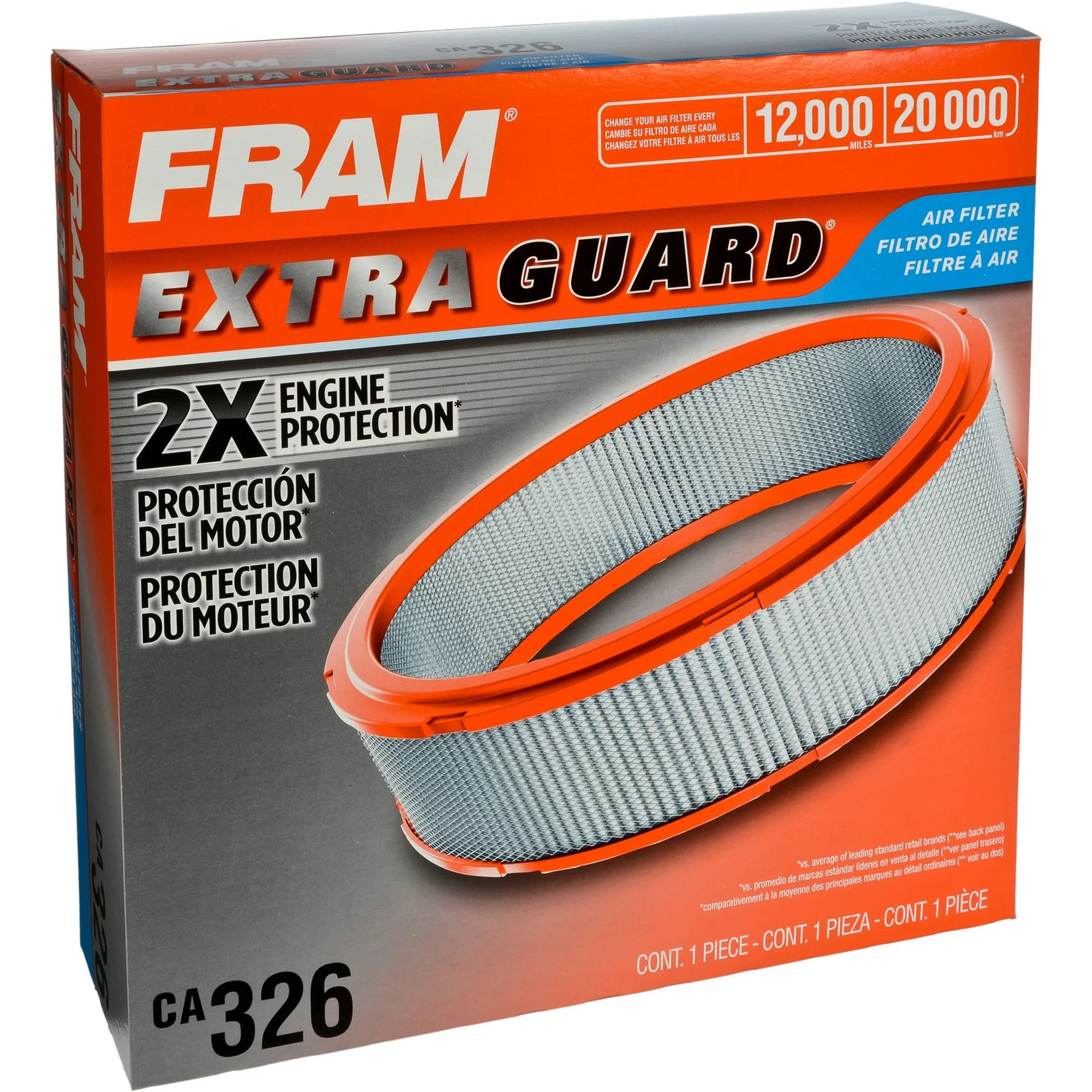 FRAM Extra Guard  CA326 Air Filter for Select Buick, Cadillac, Chevrolet, GMC, Oldsmobile and Pontiac Vehicles