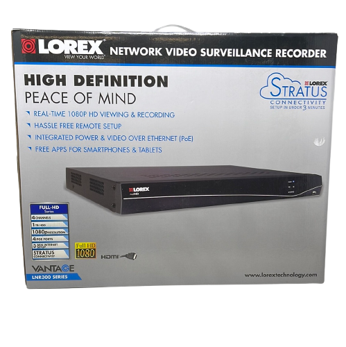 Lorex Lnr341 4-channel Poe Stratus 1080p Nvr Vantage Full Hd 1080p
