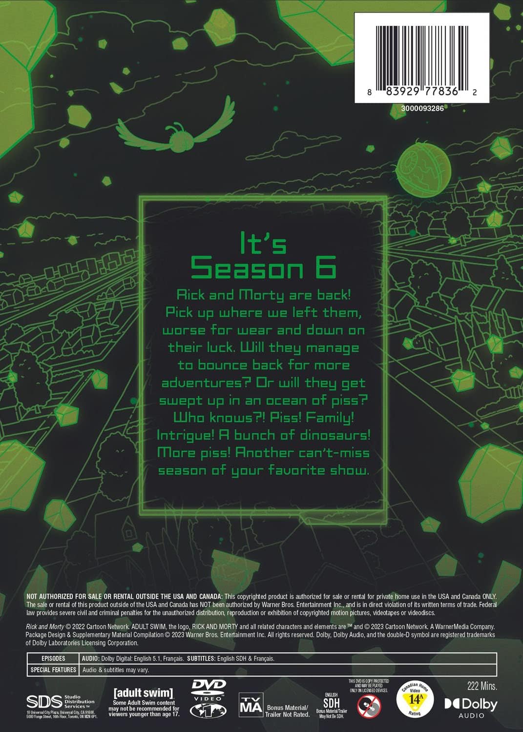 Rick and Morty: Season 6 (2023, DVD)
