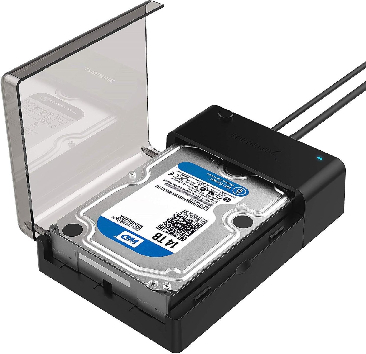 SABRENT USB 3.0 to SATA External Hard Drive Lay-Flat Docking Station for 2.5 or 3.5in HDD