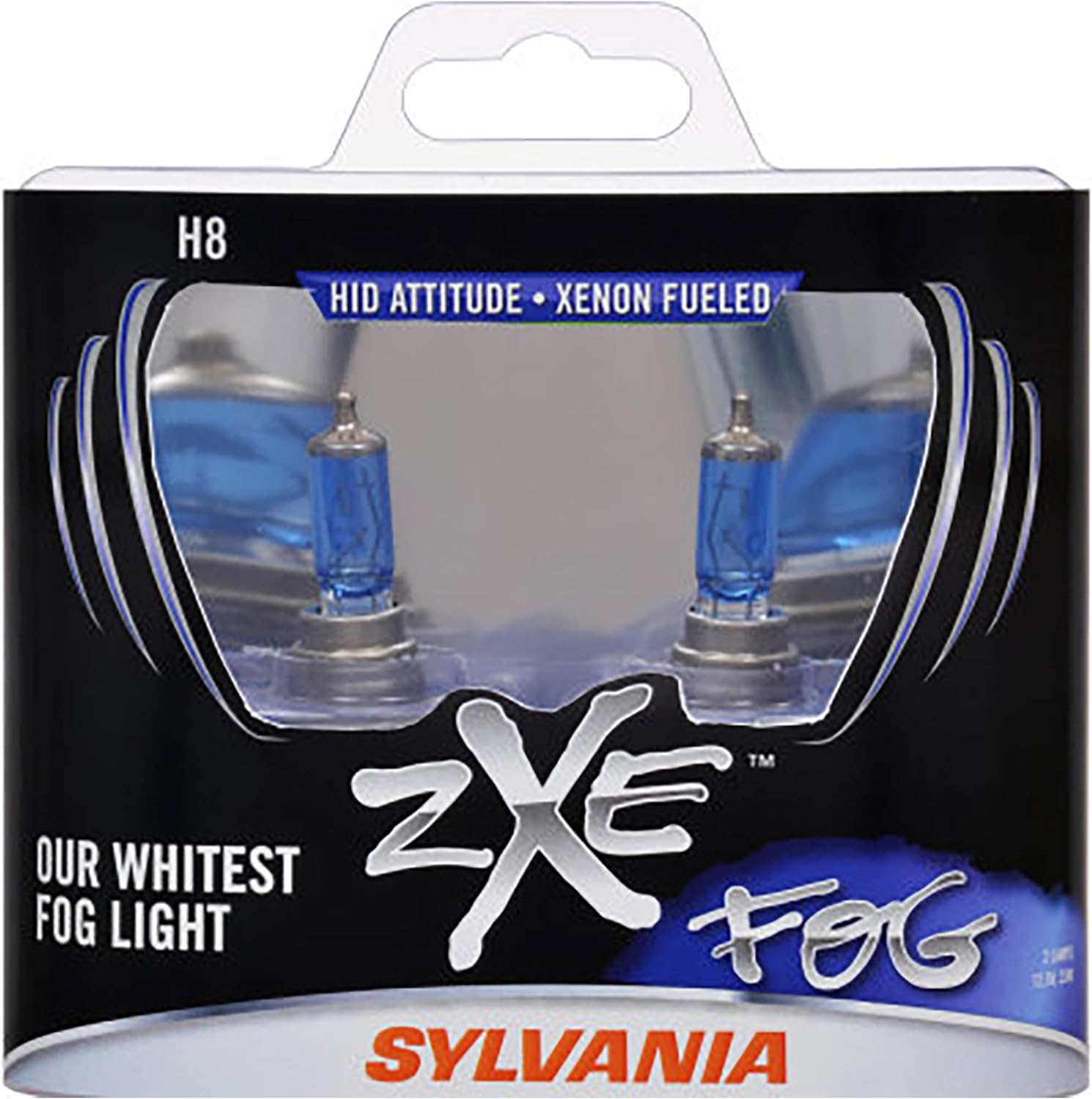 SYLVANIA H8 zXe High Performance Halogen Fog Light Bulb, (Contains 2 Bulbs)