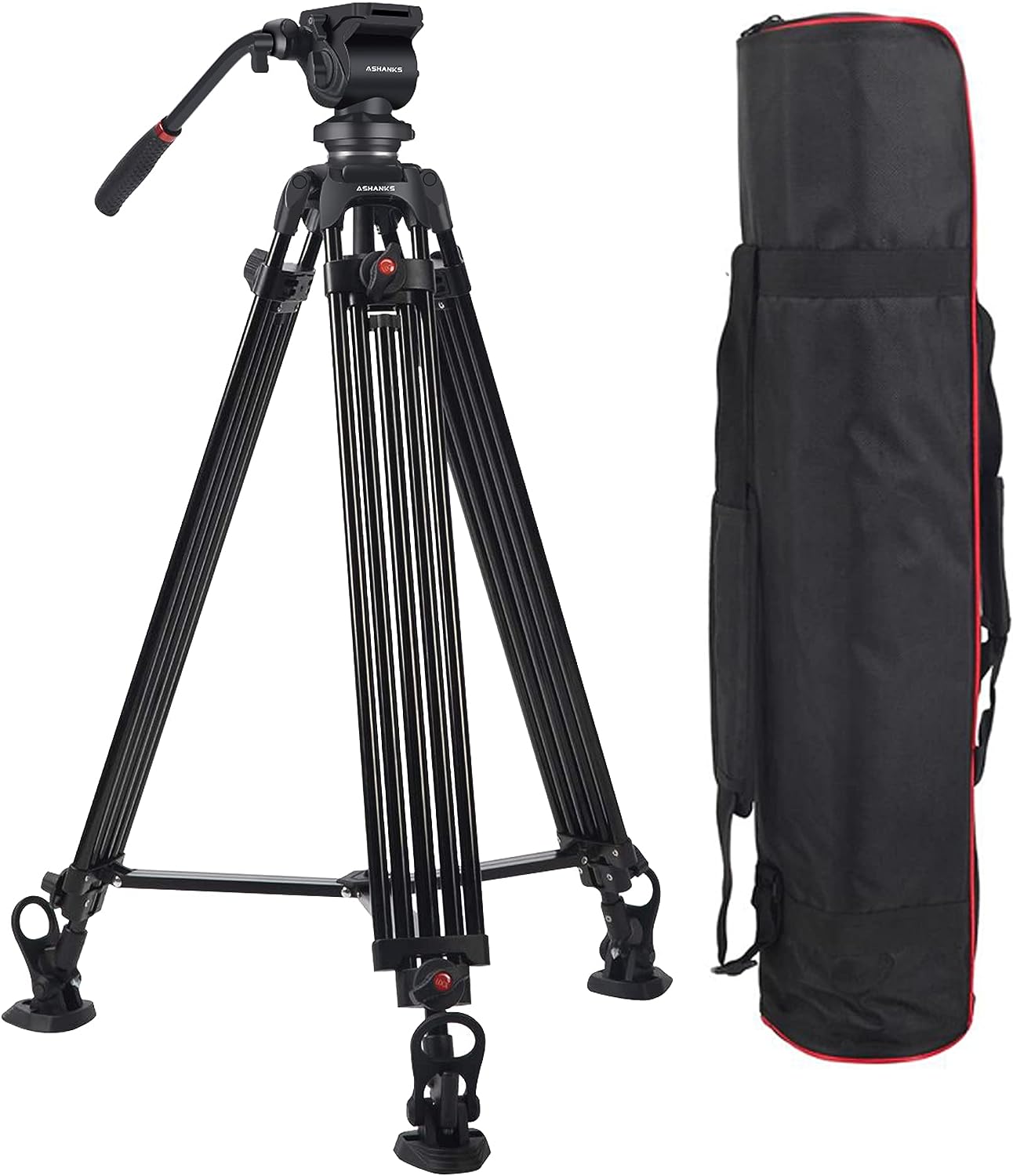 Professional Video Tripod for Camera, ASHANKS 74 Inch/190cm
