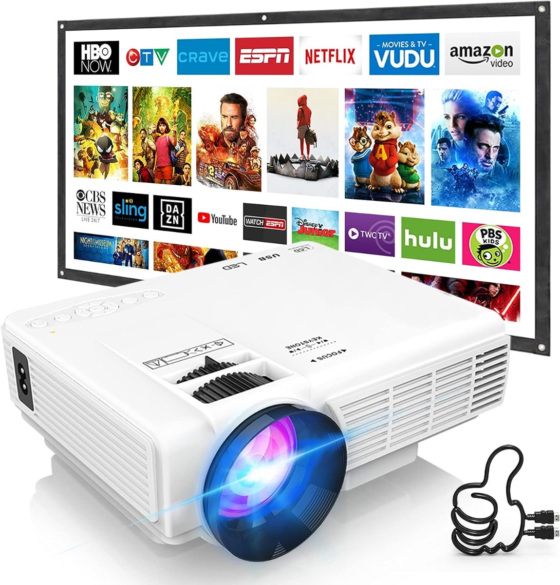 DRJ Mini Projector HI-04 1080p