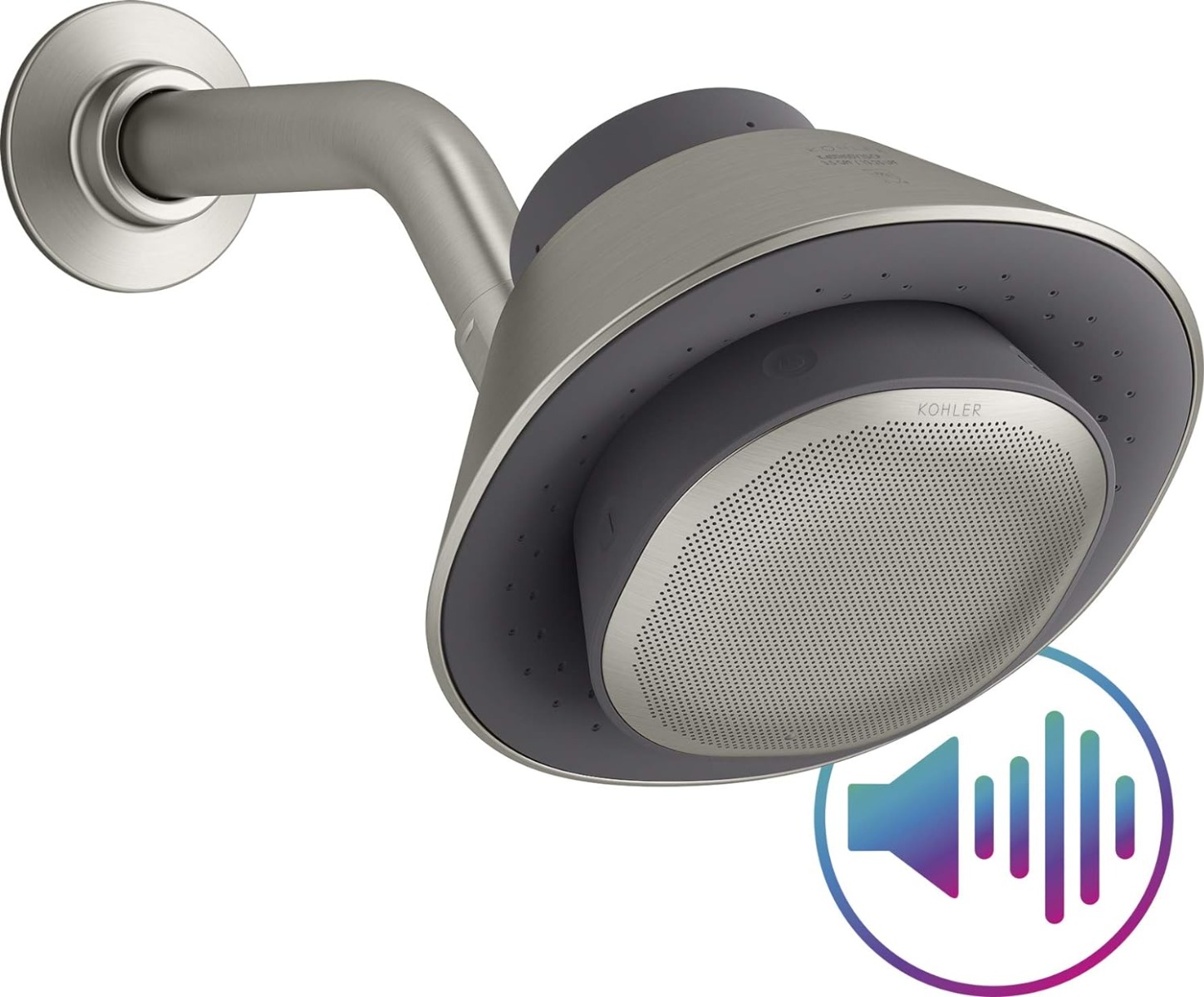 Kohler Moxie Showerhead + Wireless Speaker Combo 1.75 GPM Brushed Nickel